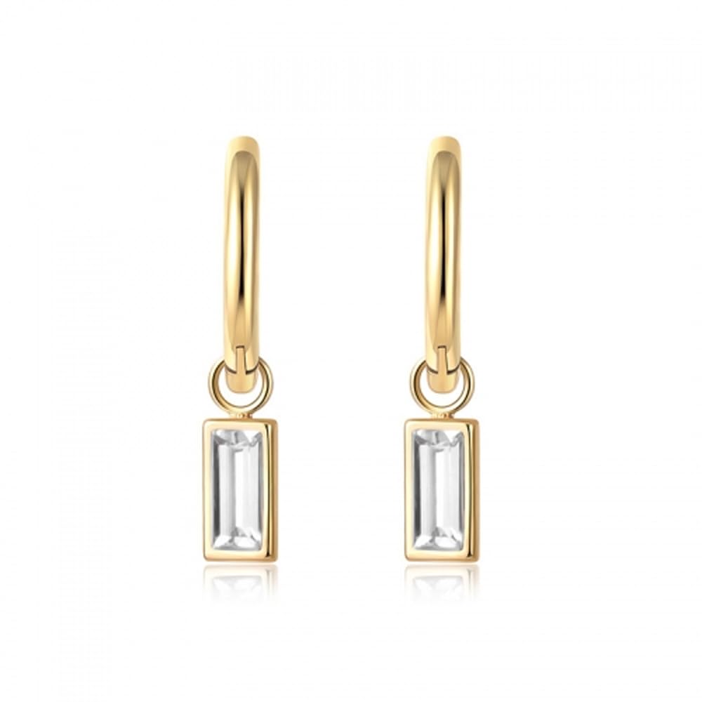 Arracadas con Zirconia Rectangular Aleah Jewelry