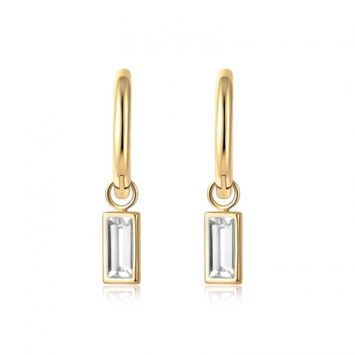 Arracadas con Zirconia Rectangular Aleah Jewelry