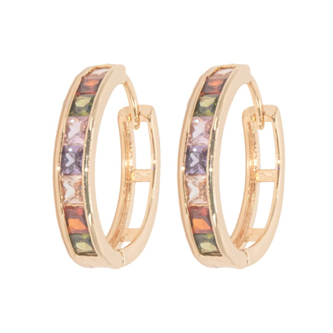 Arracadas Multicolor con Zirconias Aleah Jewelry