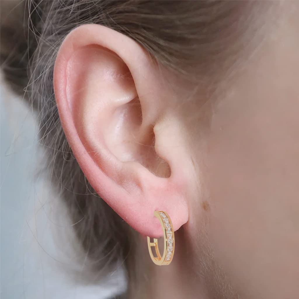 Arracadas Blancas con Zirconias Aleah Jewelry vista 3
