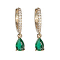 Arracadas Gota Verde con Zirconias Aleah Jewelry
