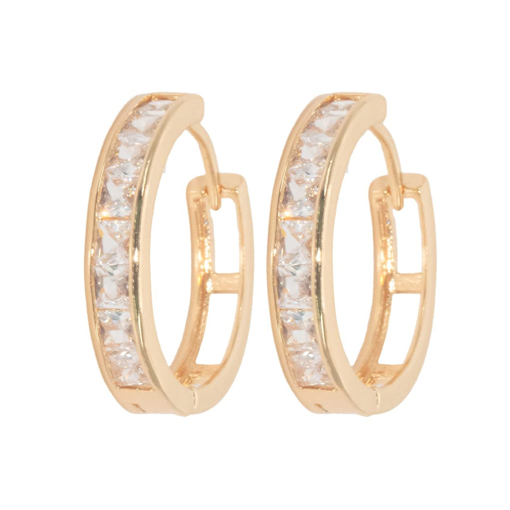 Arracadas Blancas con Zirconias Aleah Jewelry