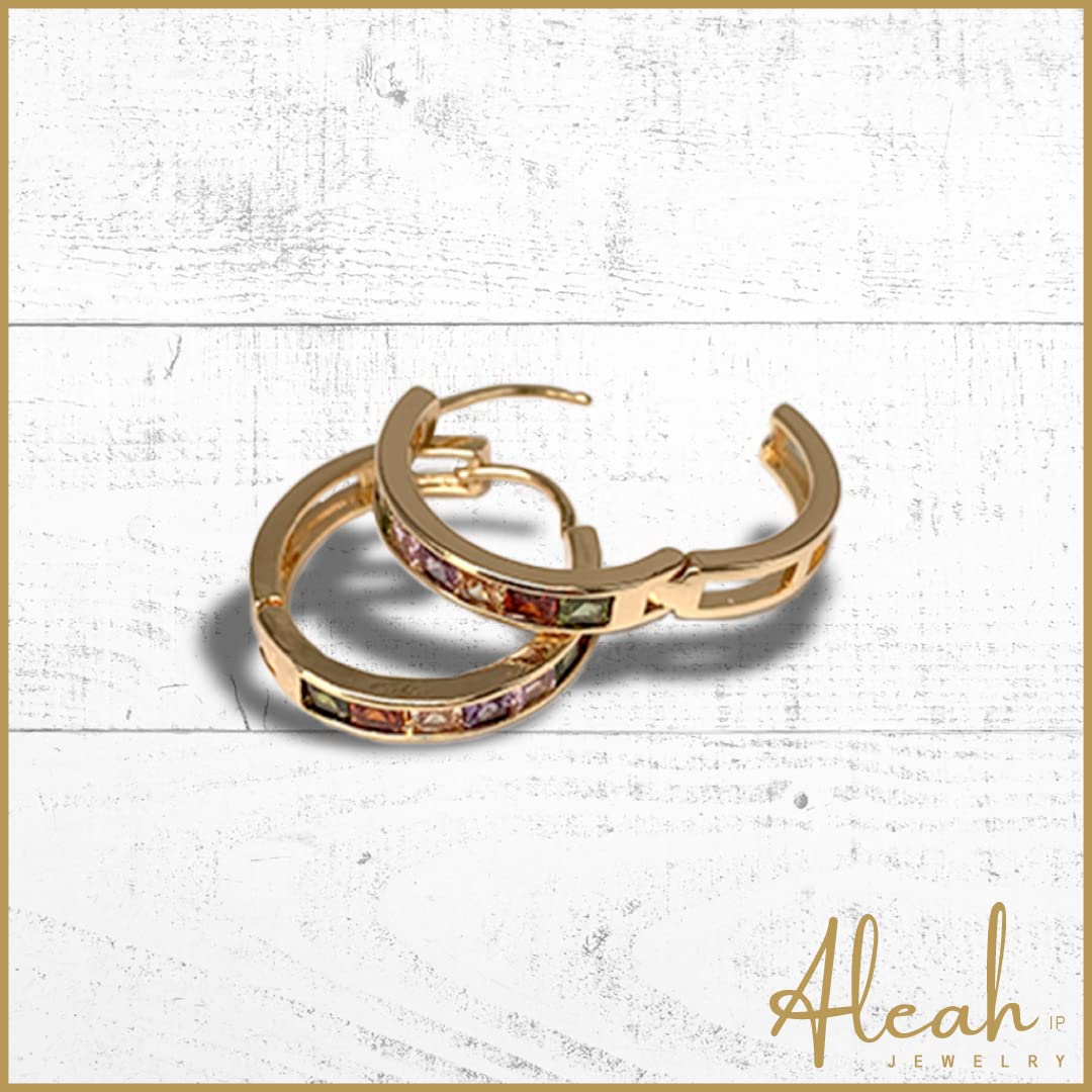 Arracadas Multicolor con Zirconias Aleah Jewelry vista 4