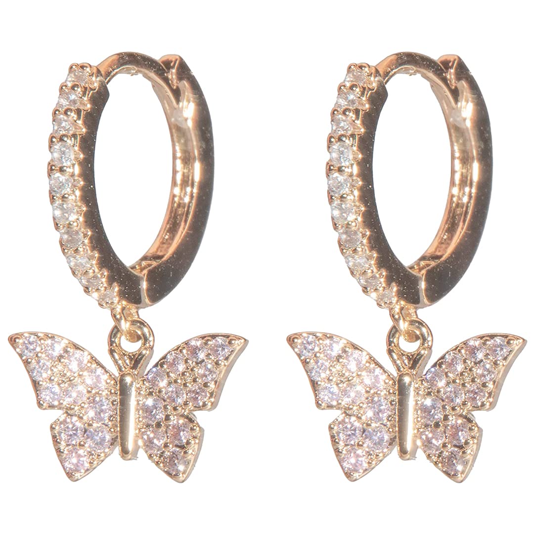 Arracadas Mariposa con Zirconias Aleah Jewelry