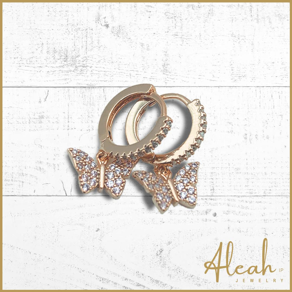 Arracadas Mariposa con Zirconias Aleah Jewelry vista 4