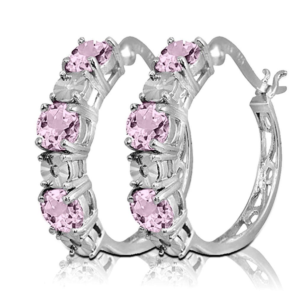 Arracadas Rosas con Zirconias Aleah Jewelry