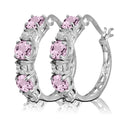Arracadas Rosas con Zirconias Aleah Jewelry
