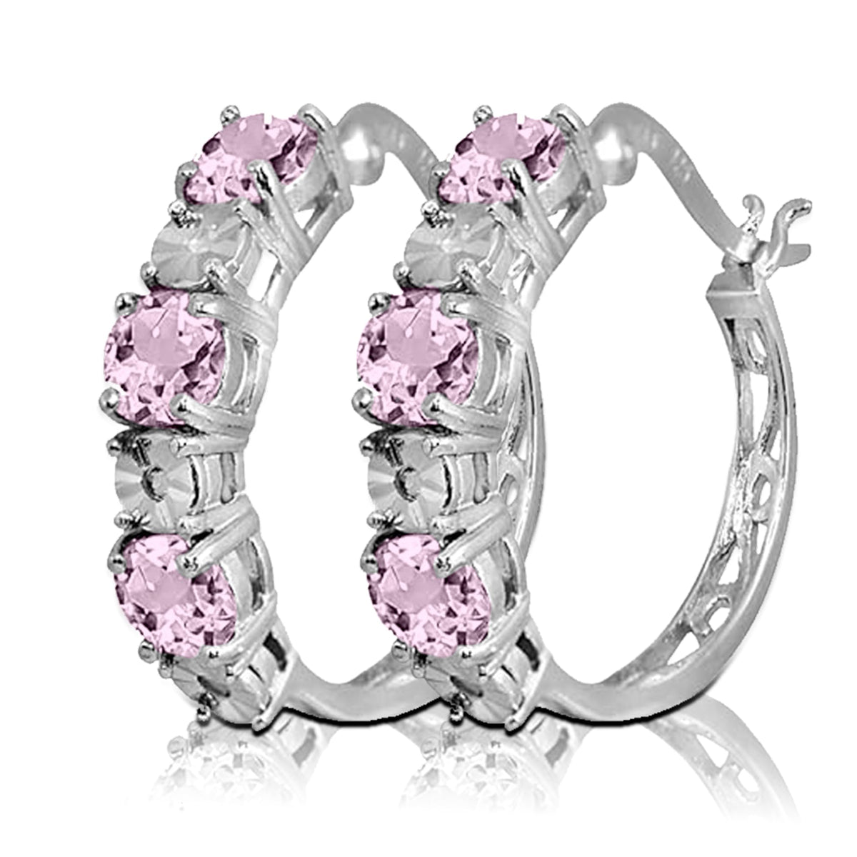 Arracadas Rosas con Zirconias Aleah Jewelry