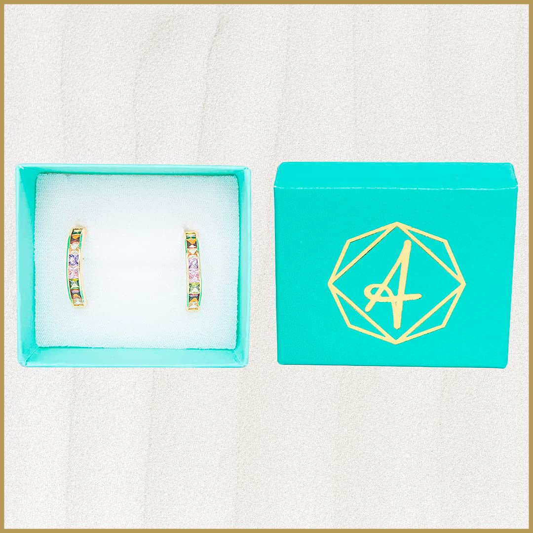 Arracadas Multicolor con Zirconias Aleah Jewelry vista 2