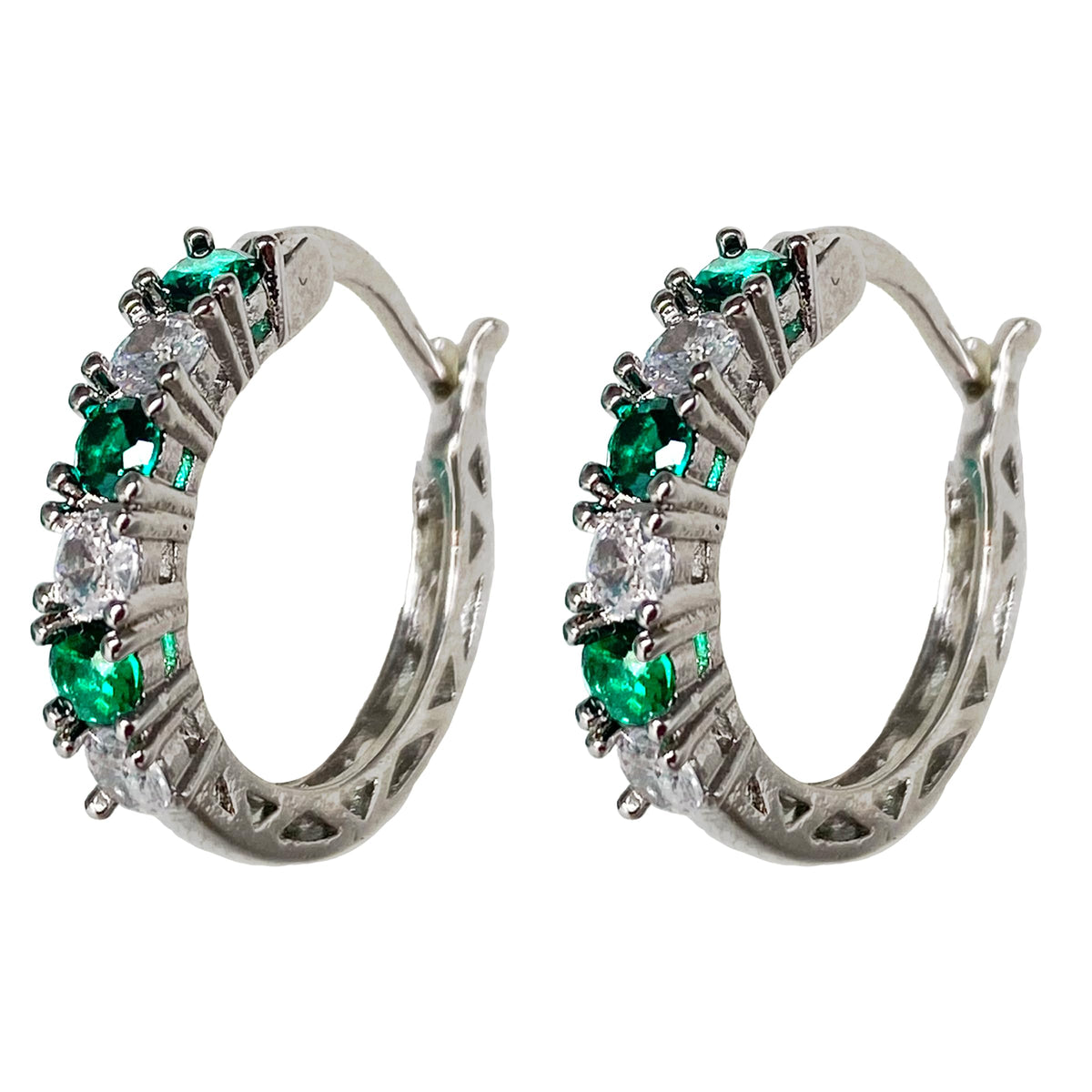 Arracadas Color Esmeralda con Zirconias Aleah Jewelry