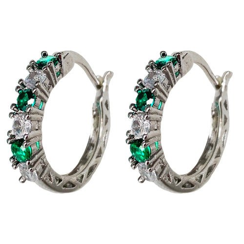 Arracadas Color Esmeralda con Zirconias Aleah Jewelry