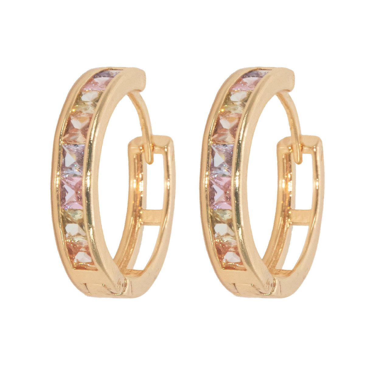 Arracadas Pastel con Zirconias Aleah Jewelry