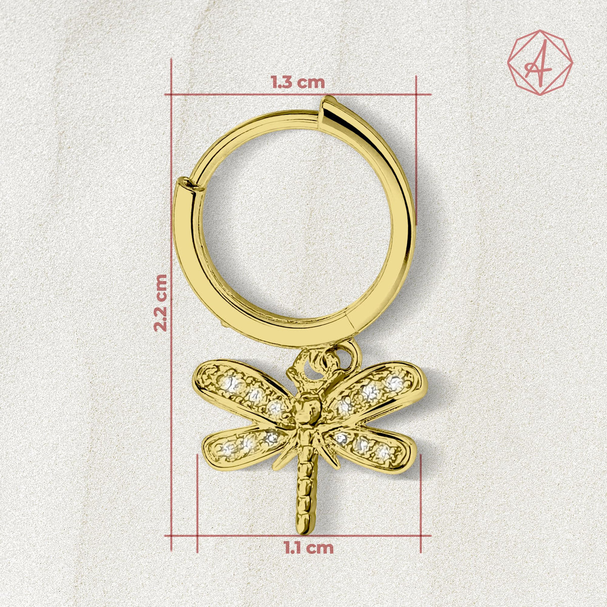 Arracadas Libélula Aleah Jewelry vista 3