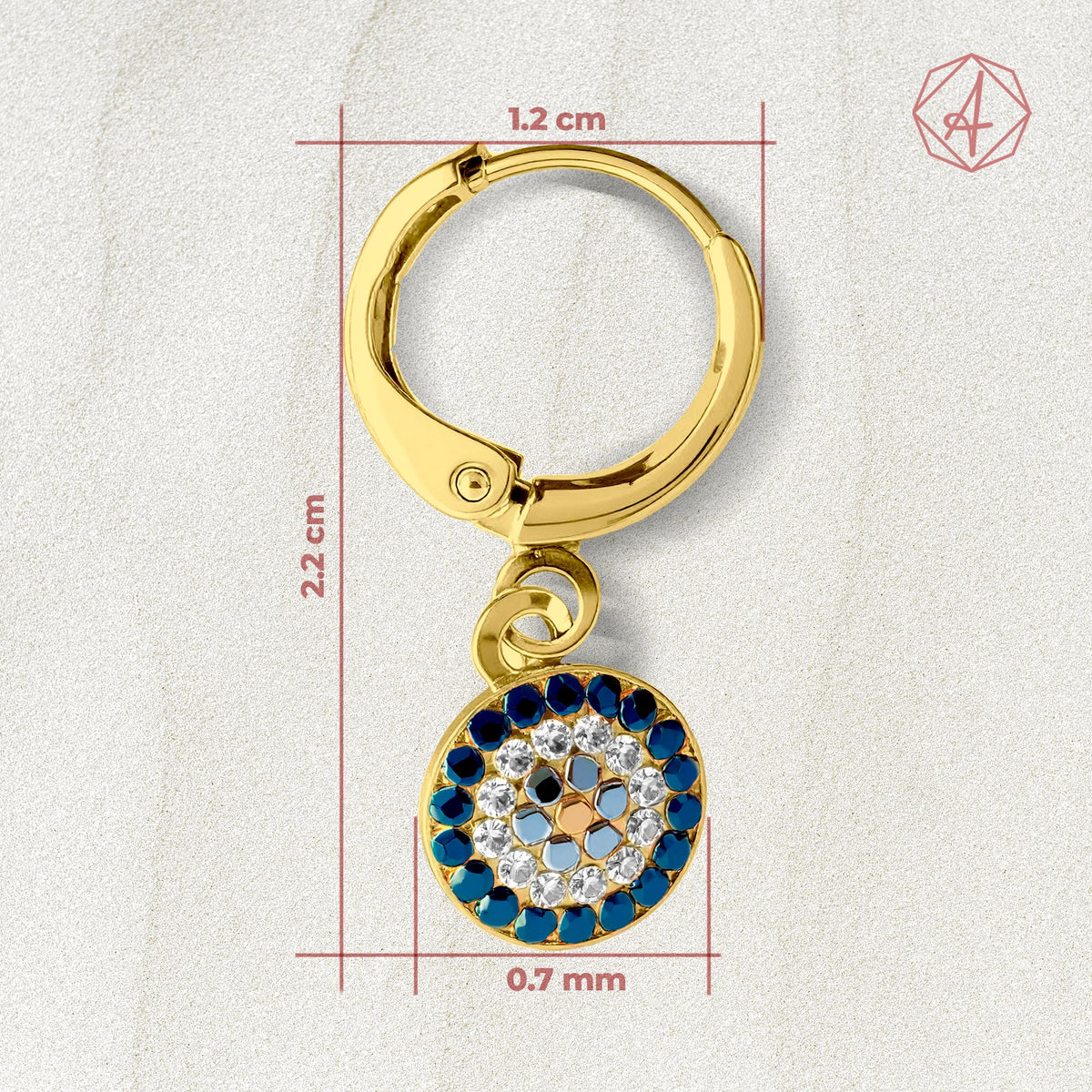 Arracadas Ojo Turco Aleah Jewelry vista 2